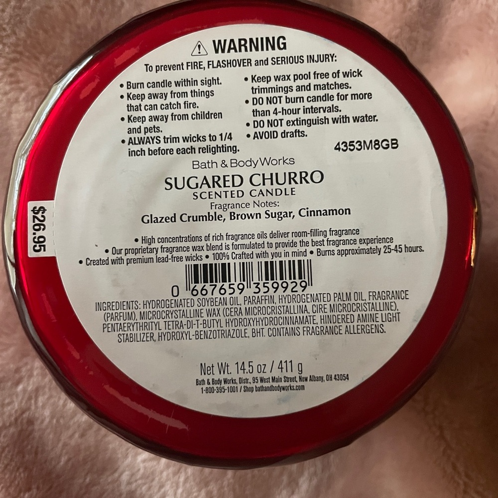 Bath & Body Works Sugared Churro Candle - Picture 3 of 3